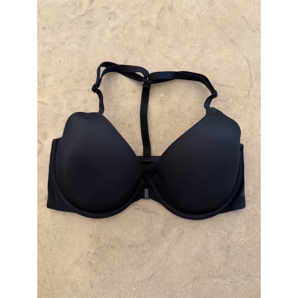 Pink Victoria's Secret Wear Everywhere T-Shirt Bra Black Front Close 34D
